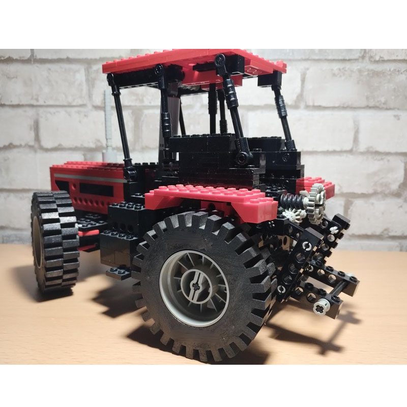 Agriculture Farming Education - โมเดลตัวต่อ MOC-168426 รถแทรกเตอร์สีแดงสำหรับฟาร์มเกษตรกรรม 419 ชิ้น ของเล่นเสริมพัฒนาการสำหรับผู้ใหญ่