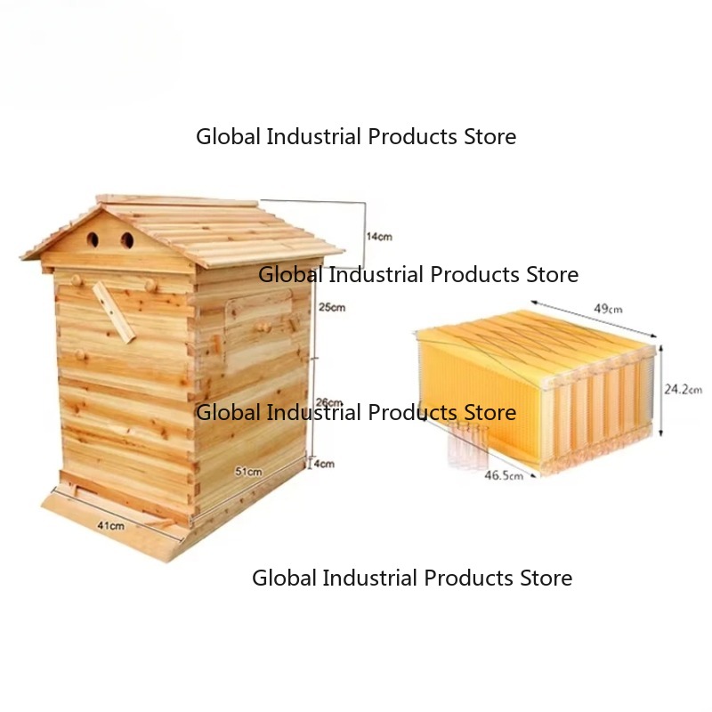 Beehive Frame Wax - รังผึ้งอัตโนมัติ 7 ช่อง แบบเคลือบแว็กซ์จากต้นสนจีน สำหรับผึ้ง