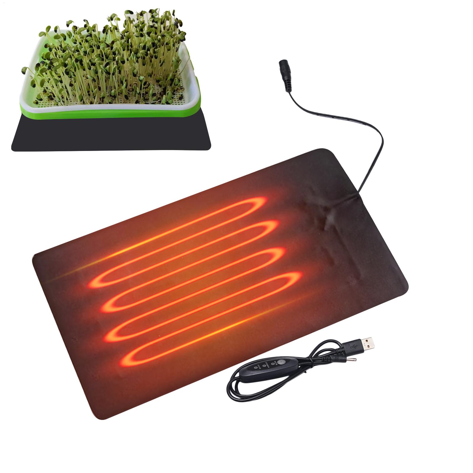 Seedling Heat Mat - 8.5W USB ต้นกล้าเสื่อความร้อน 3 ปรับอุณหภูมิพืชเครื่องทําความร้อนสําหรับเมล็ดเริ่มต้น Brewing