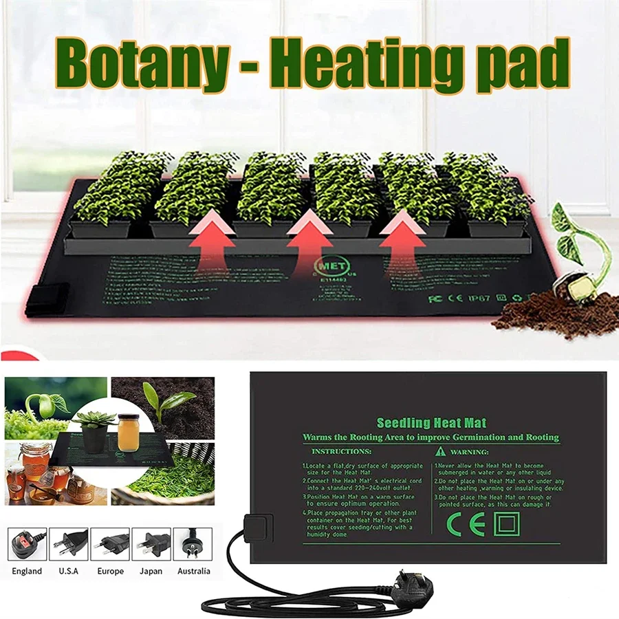 4 ขนาด 220V EU Plug ต้นกล้าควา - Seedling Heat Mat บทวิจารณ์และราคา